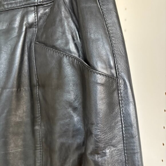 Black Leather Skirt - Picture 4 of 5